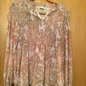 Anthropologie Akemi + Kin top with smocking - NWT